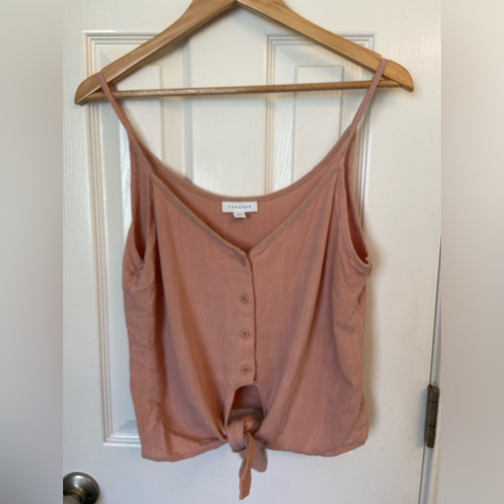 Topshop blush tie tank size 8